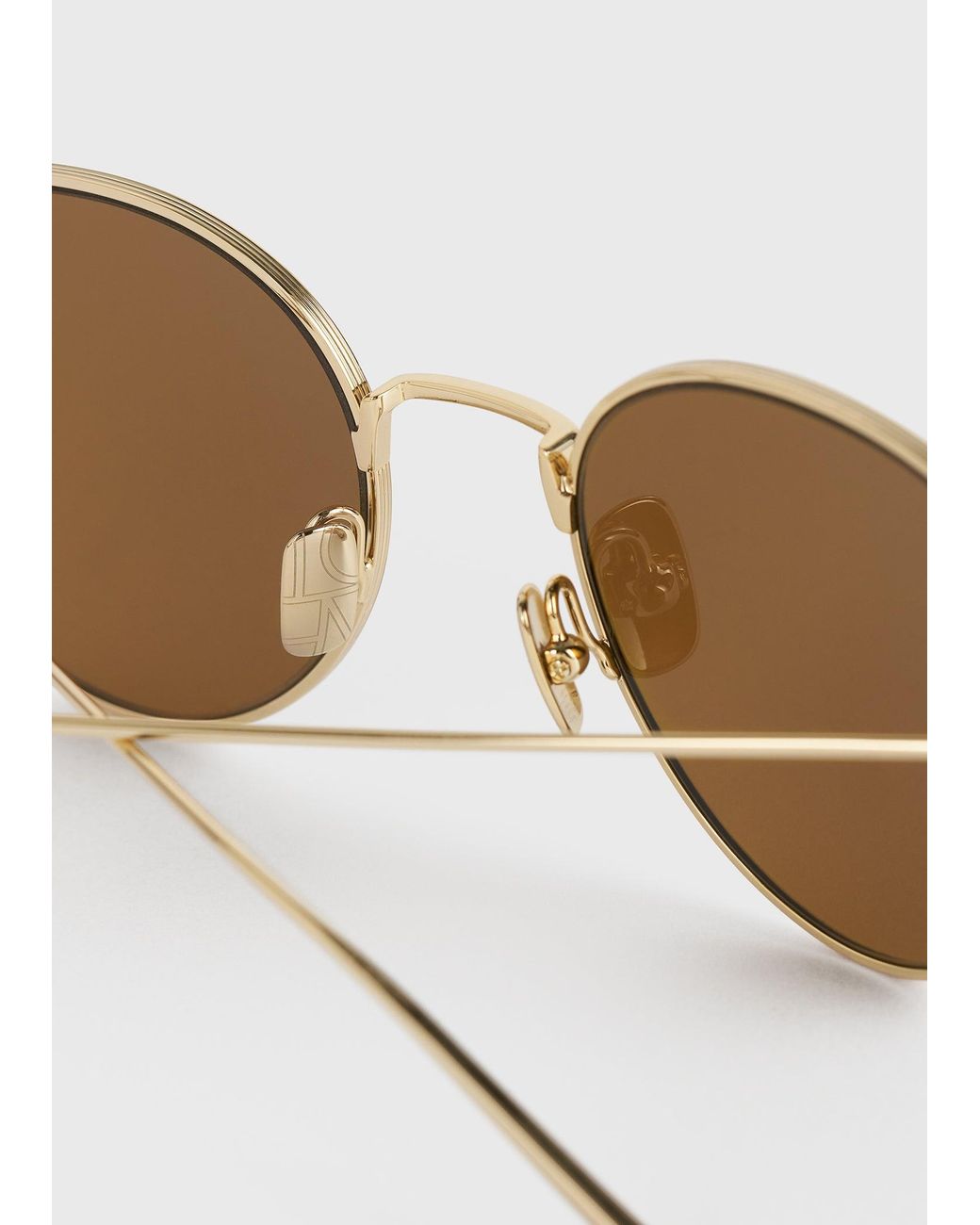 Totême White Round Sunglasses