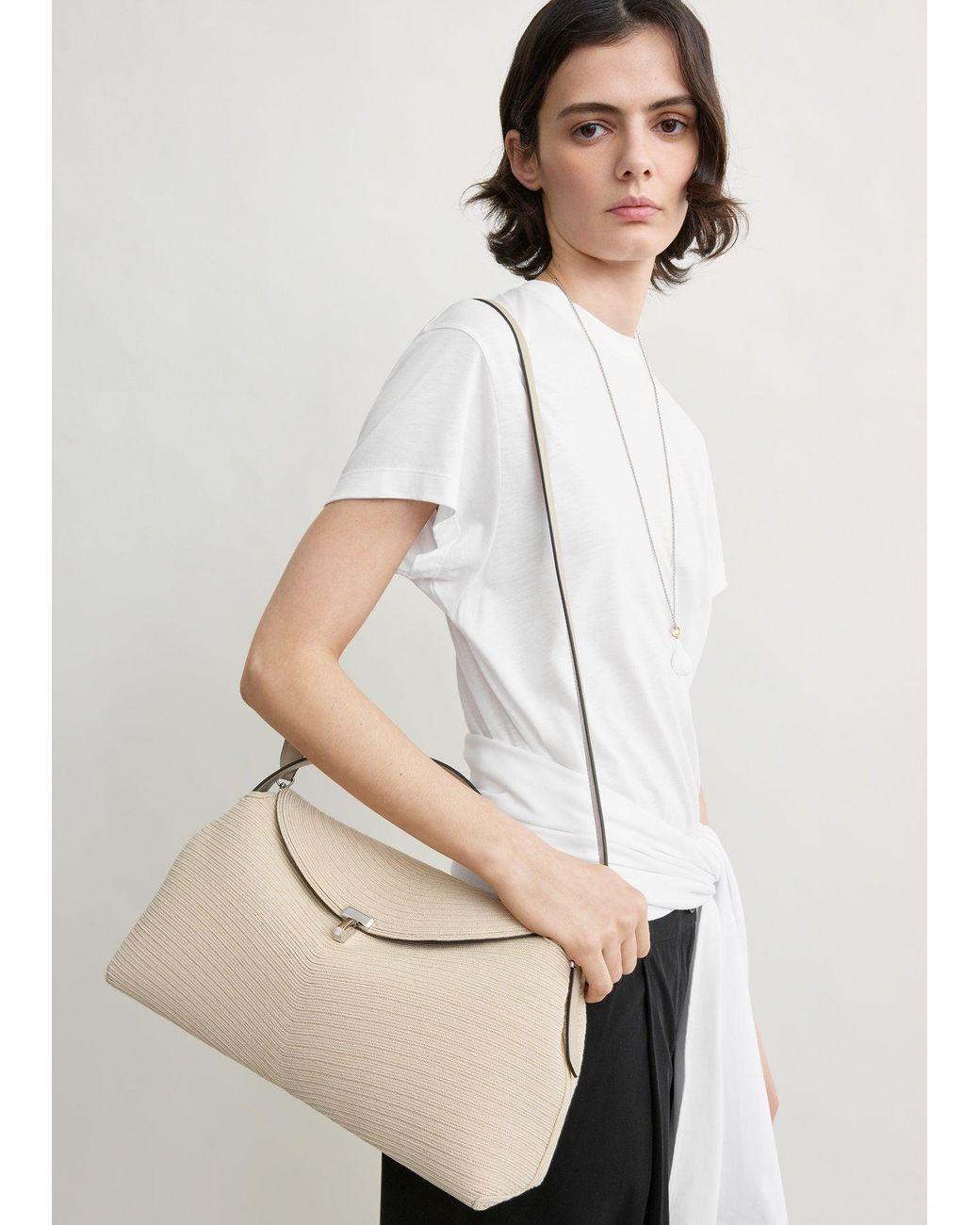 Totême Natural T-Lock Rope Top Handle