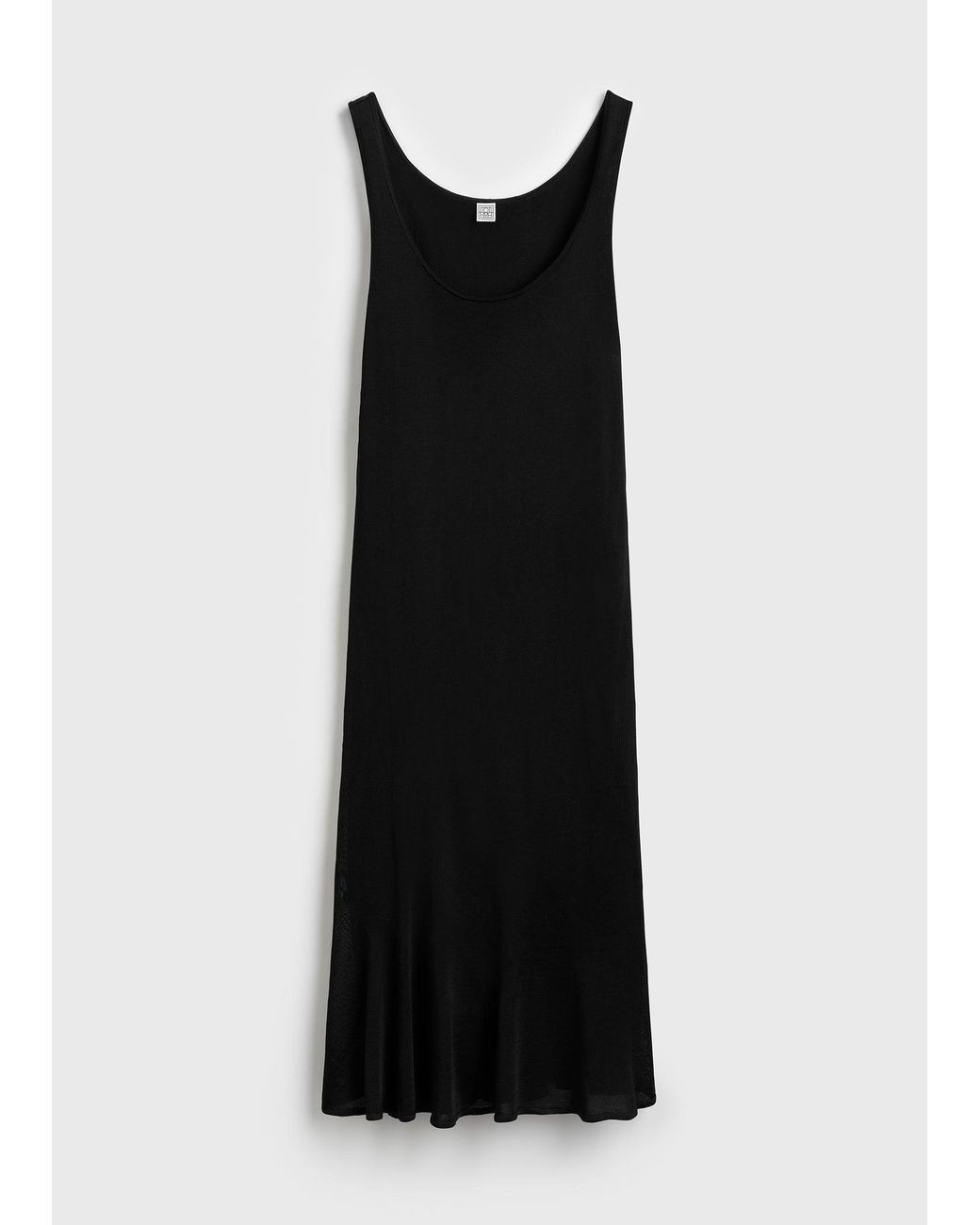 Totême Black Fluted Hem Dress