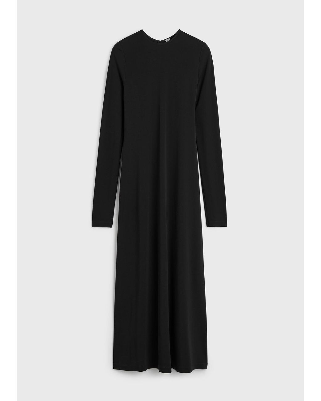 Totême Black Long-Sleeve Everyday Dress