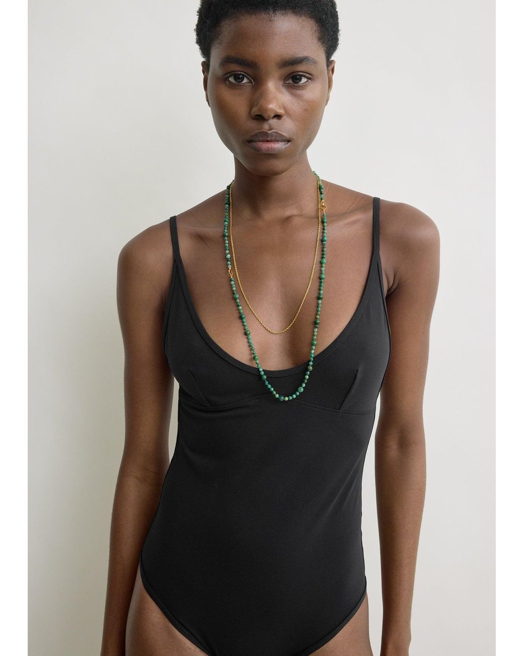 Totême Black Scoop Swimsuit