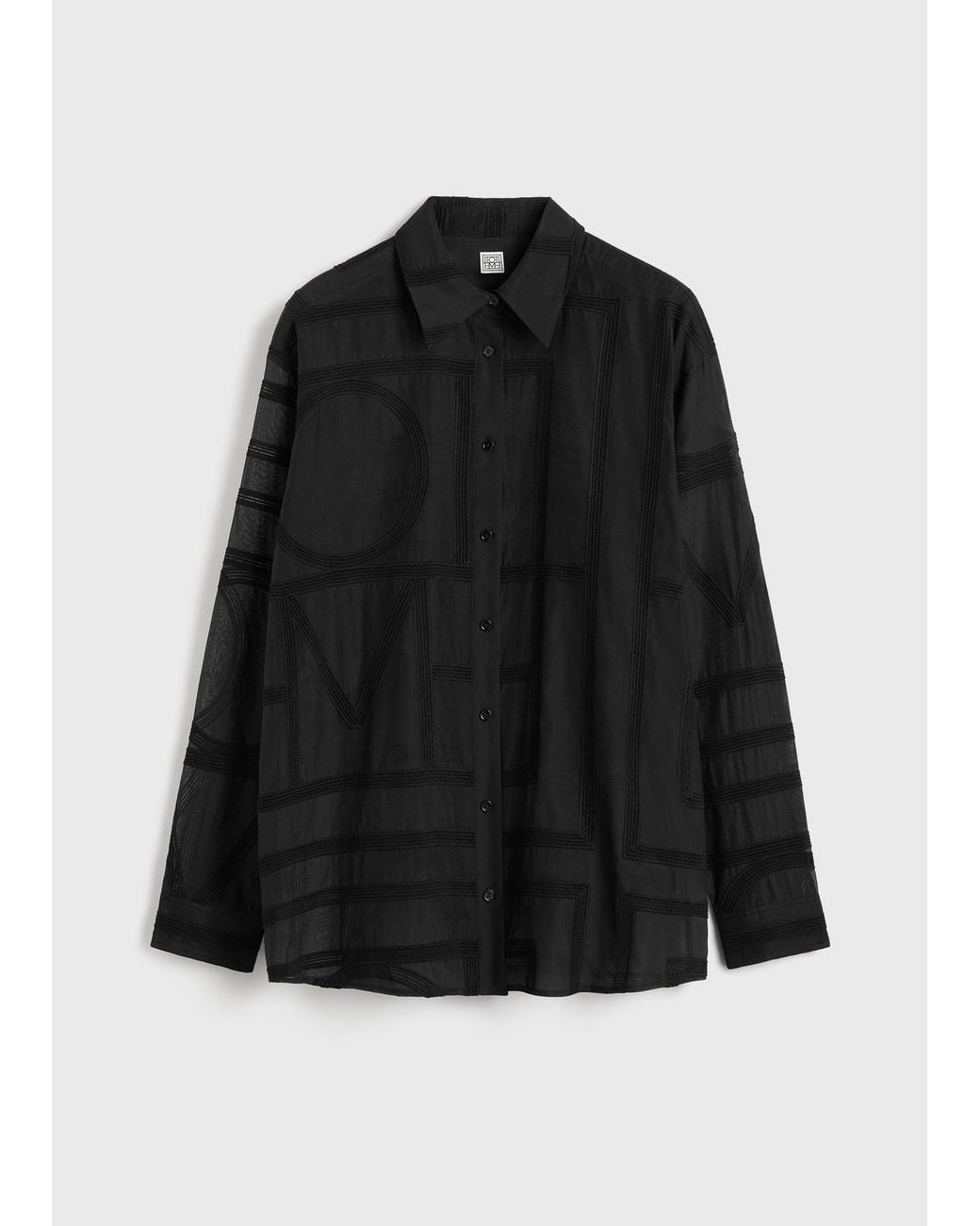 Totême Black Classic Crochet Shirt