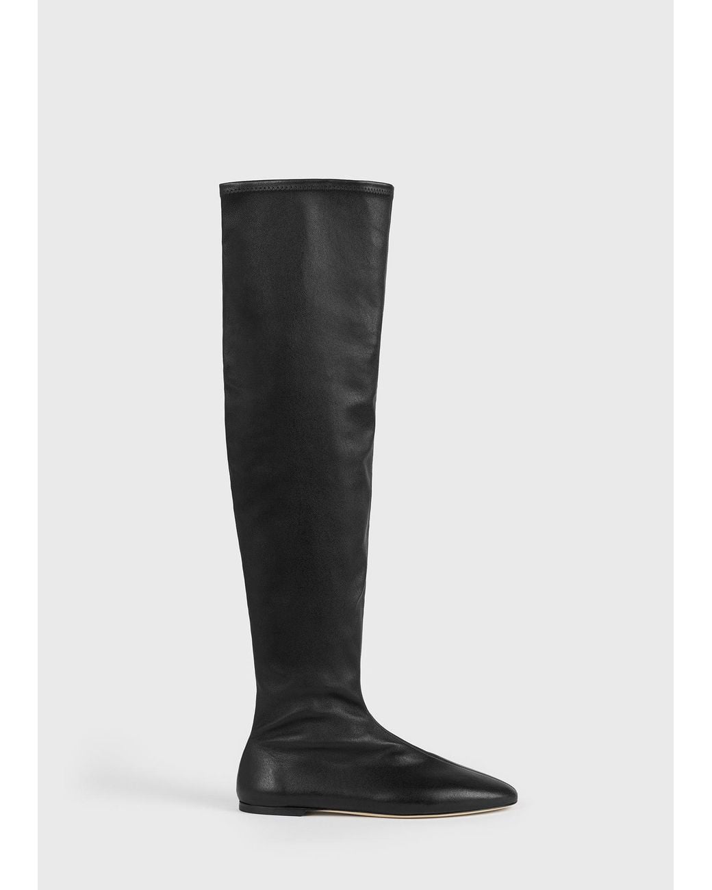 Totême Black Deconstructed Stretch Nappa Boots