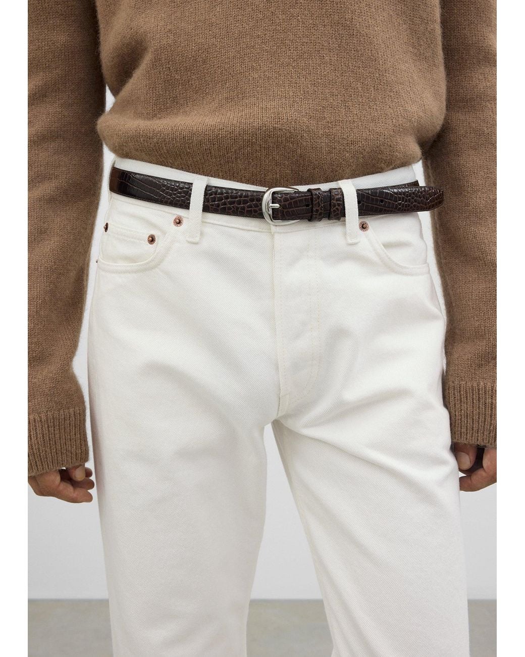 Totême White 2.5Cm Classic Belt
