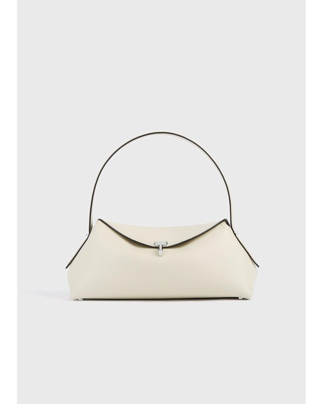 Totême Natural T-Lock Grained-Leather Shoulder