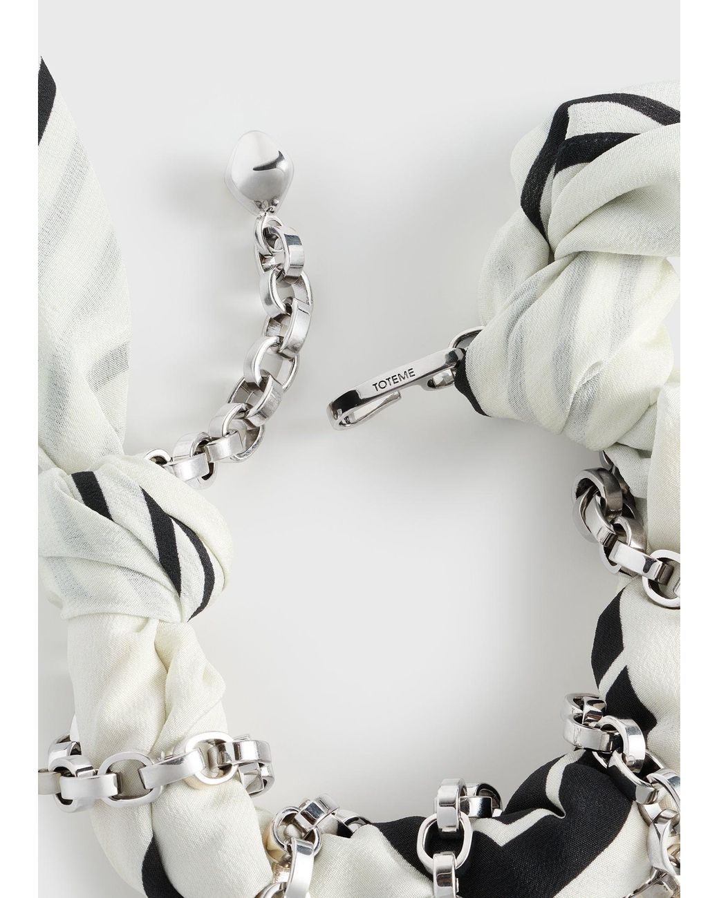 Totême Multicolor Silk Scarf Bracelet