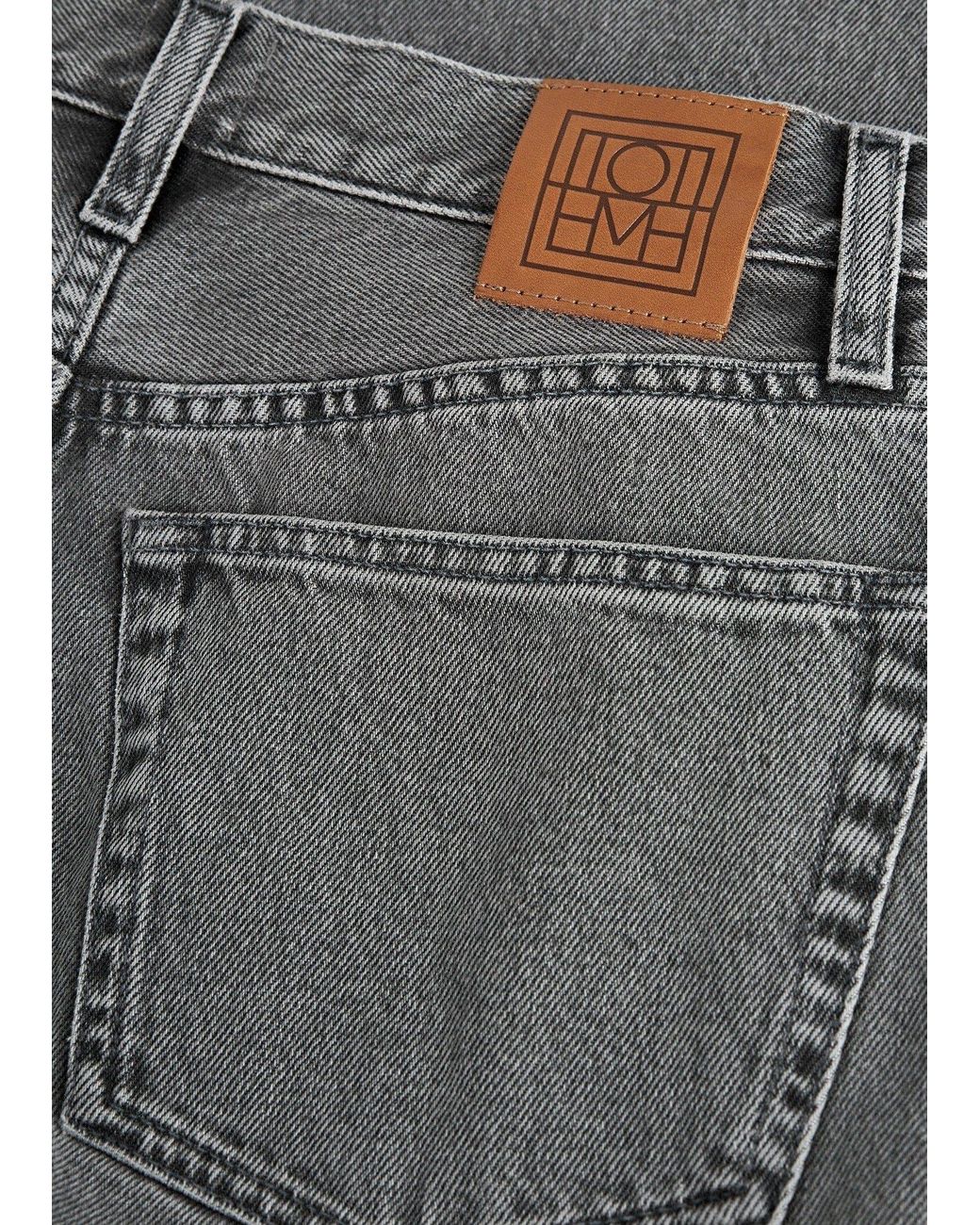 Totême Gray Classic Cut Denim Full Length Mid