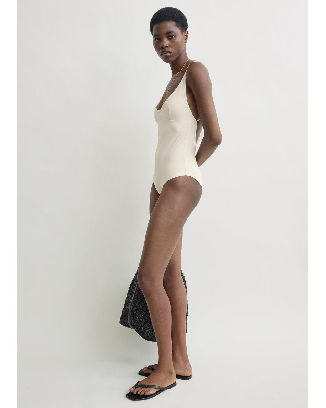 Totême White Scoop Swimsuit