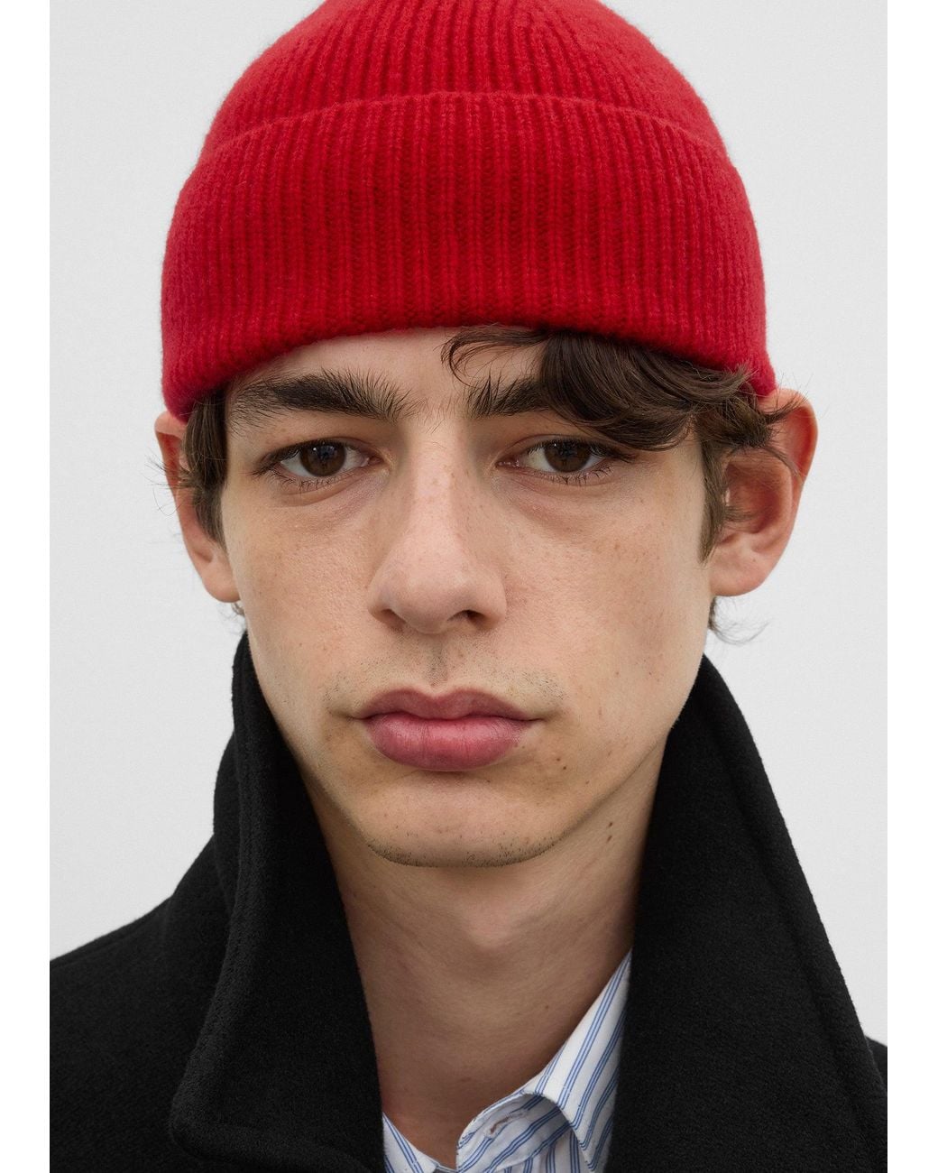 Totême Red Rib Cashmere Beanie