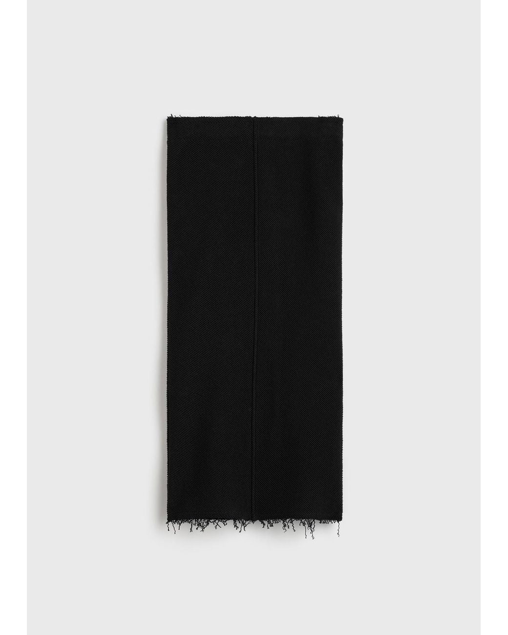 Totême  Black Long Fringed Jersey Skirt