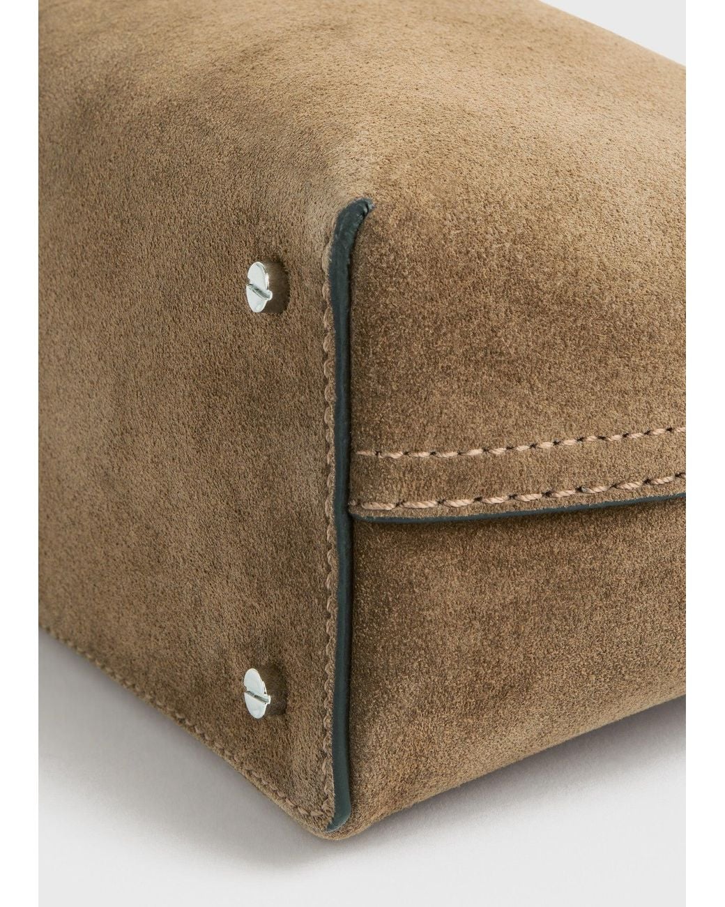 Totême  Natural T-Lock Suede Clutch
