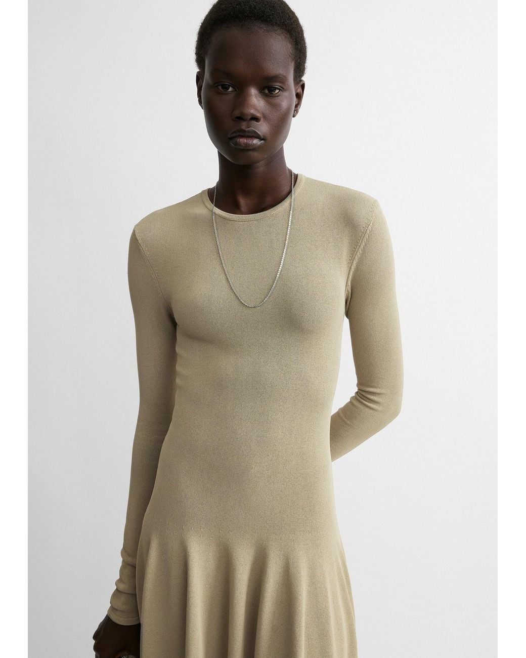Totême Natural Sculpted Knit Dress Petite