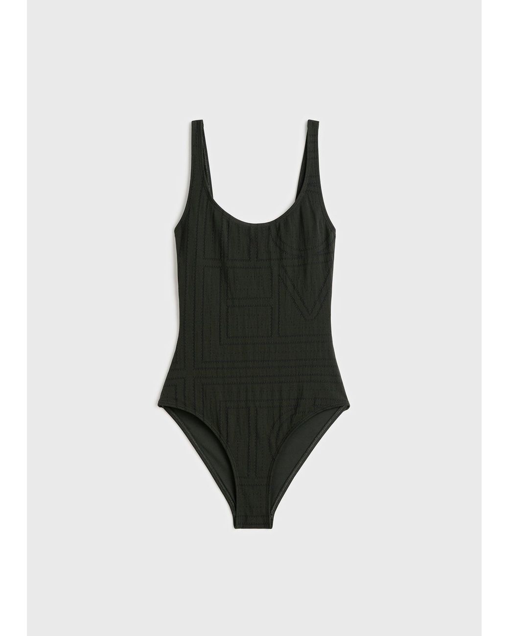 Totême Natural Monogram Pointelle Swimsuit