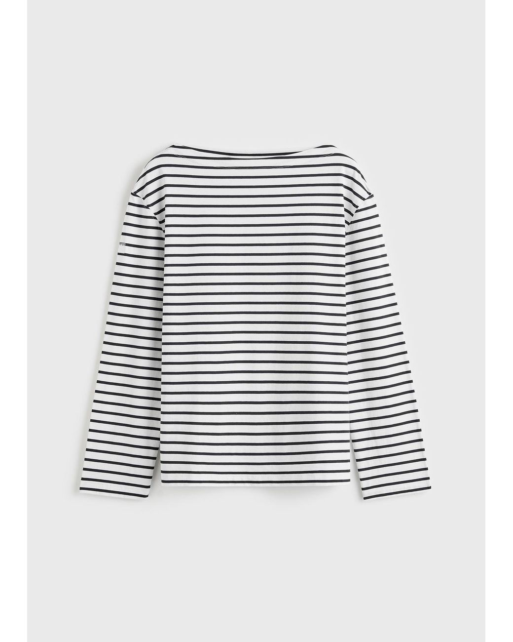Totême Gray Stripe Jersey Long-Sleeve Tee