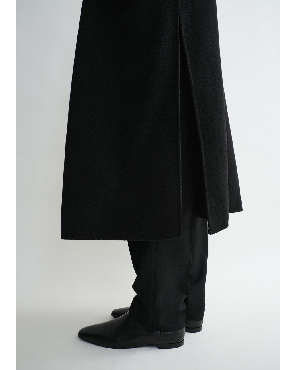 Totême Black Signature Doublé Coat