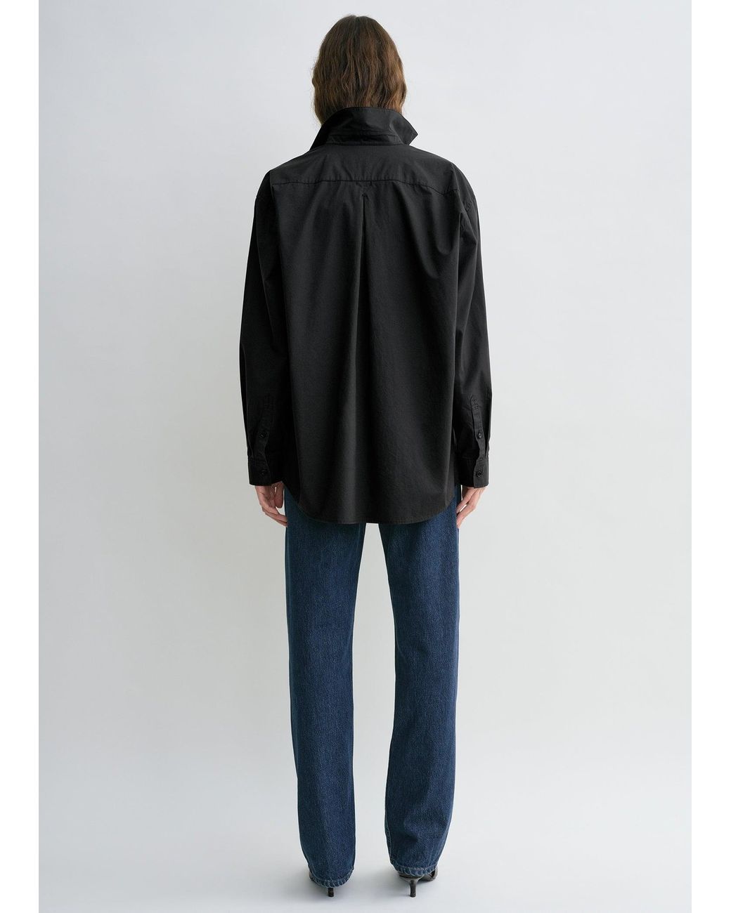Totême Black Classic Tumbled Shirt