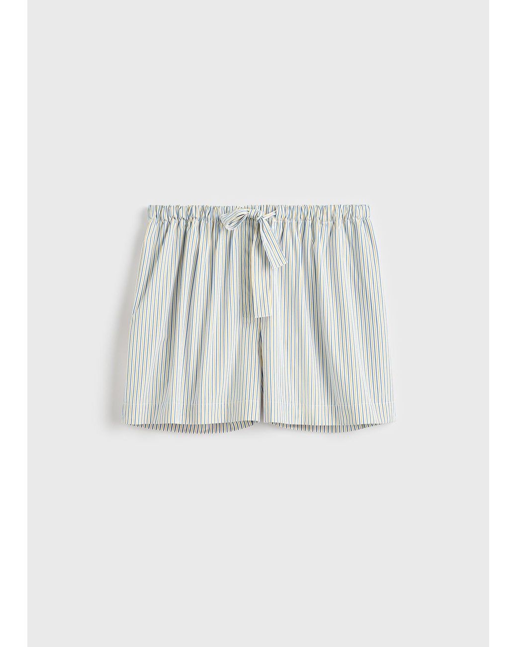 Totême White Striped Summer Shorts