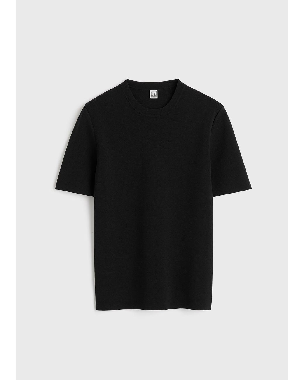 Totême Black Compact Knit Tee
