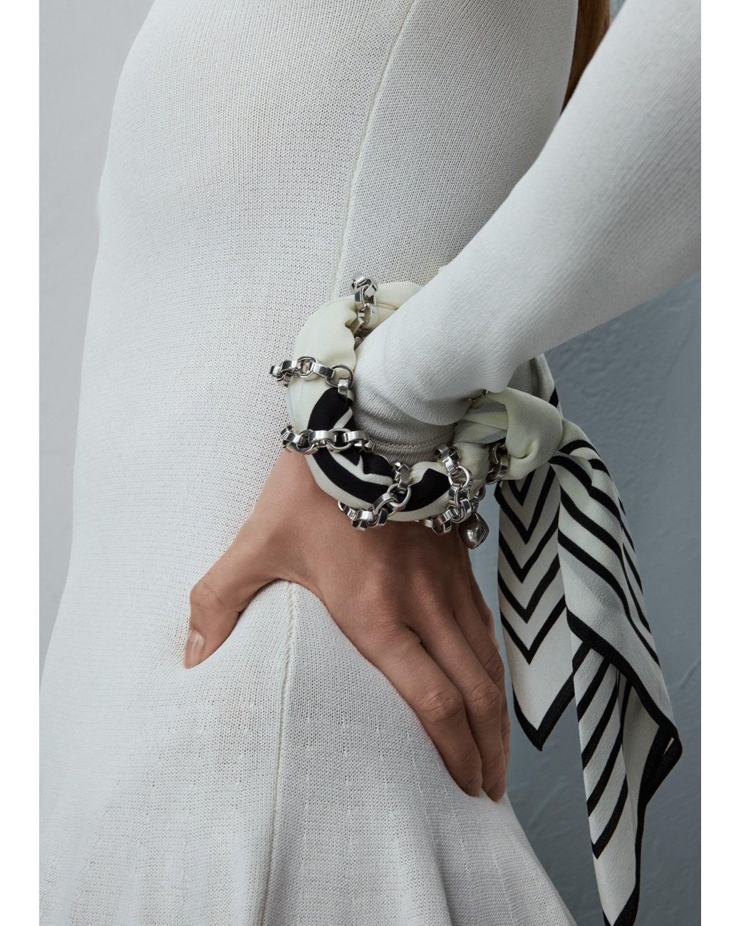 Totême Multicolor Silk Scarf Bracelet