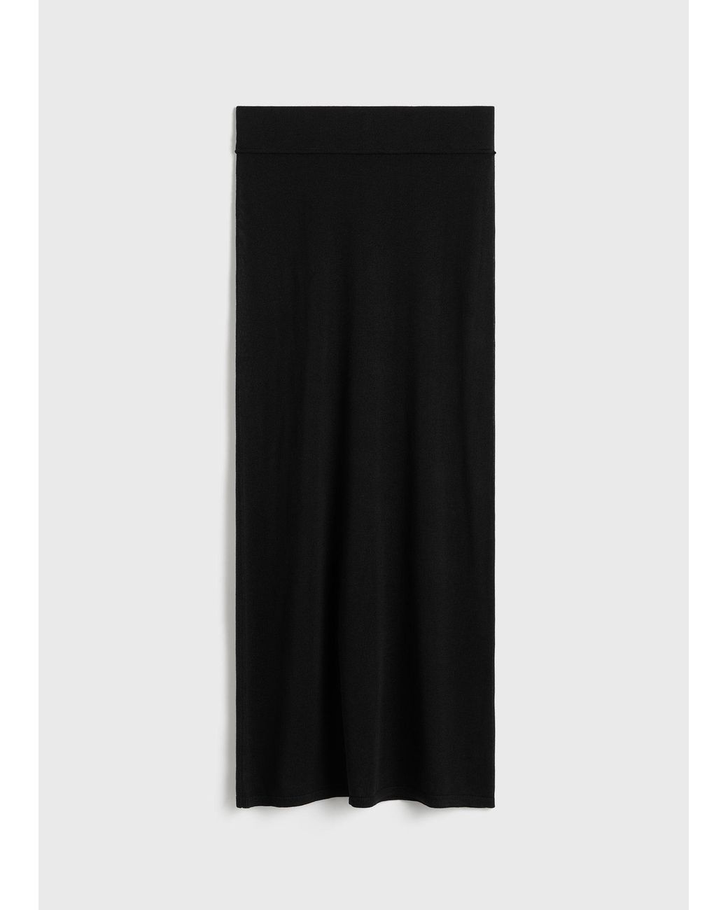 Totême Black Long Knit Skirt