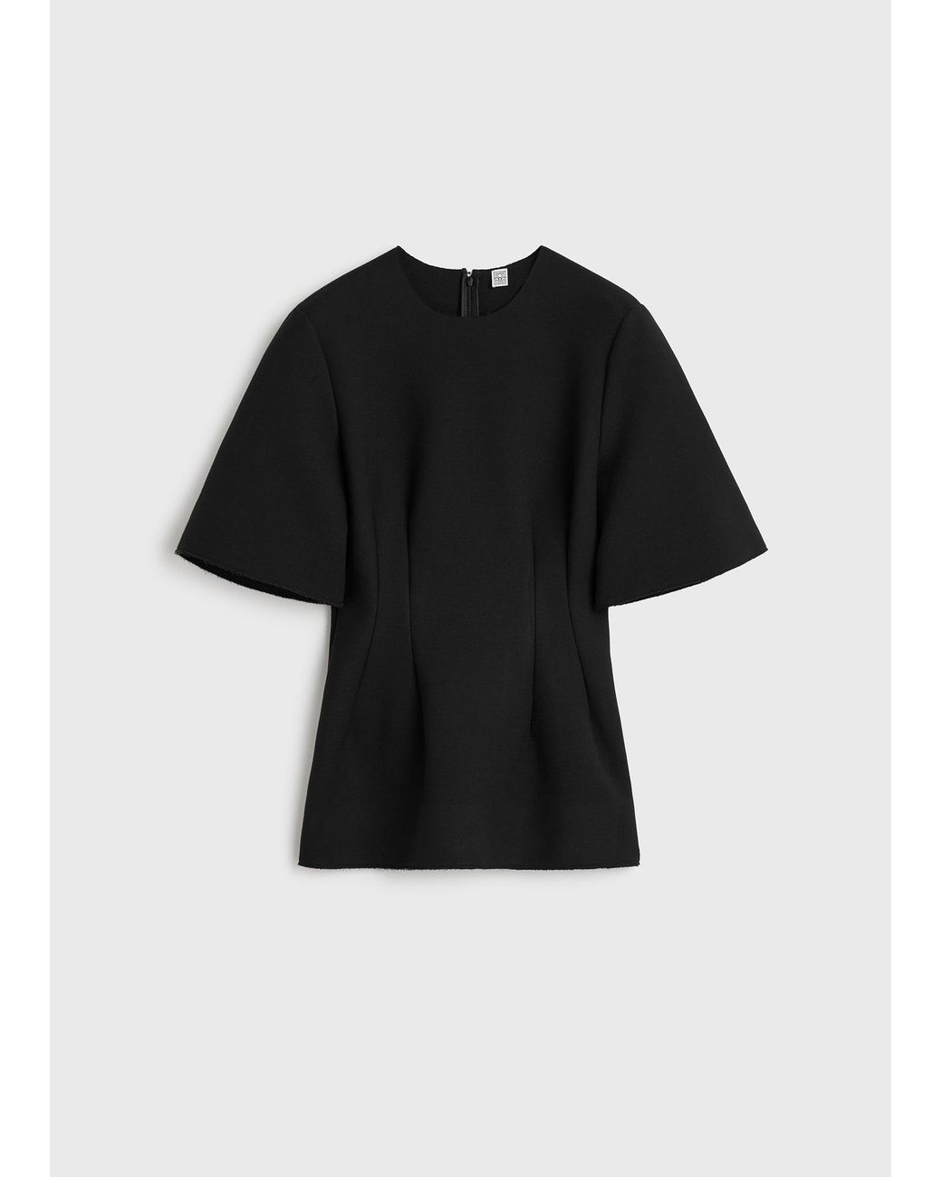 Totême Black Sculptural Scuba Top