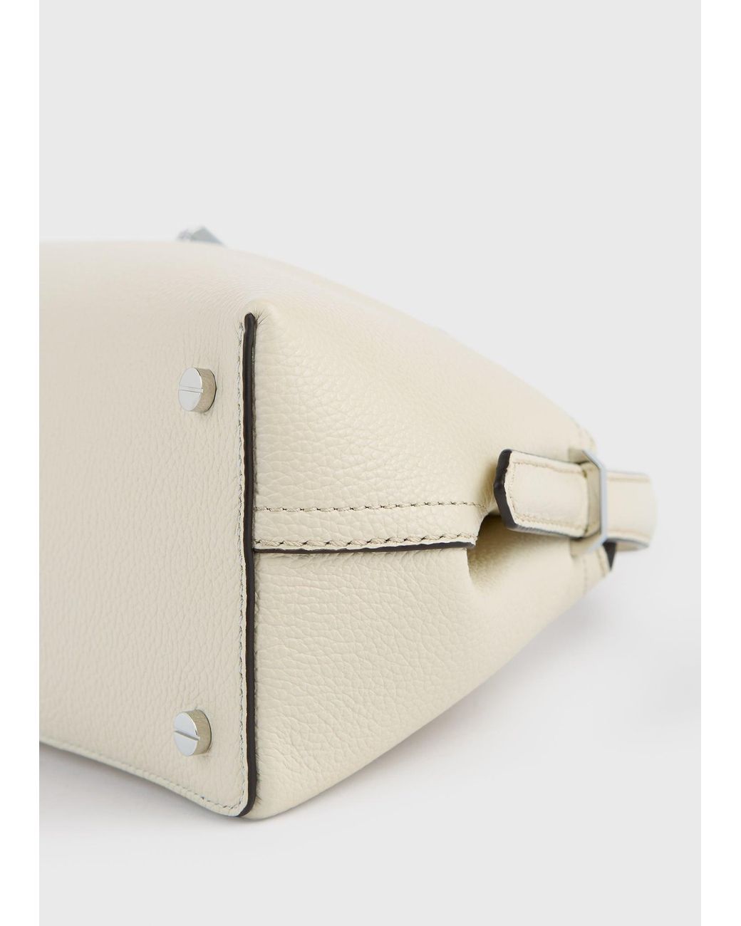 Totême Natural T-Lock Grained-Leather Shoulder