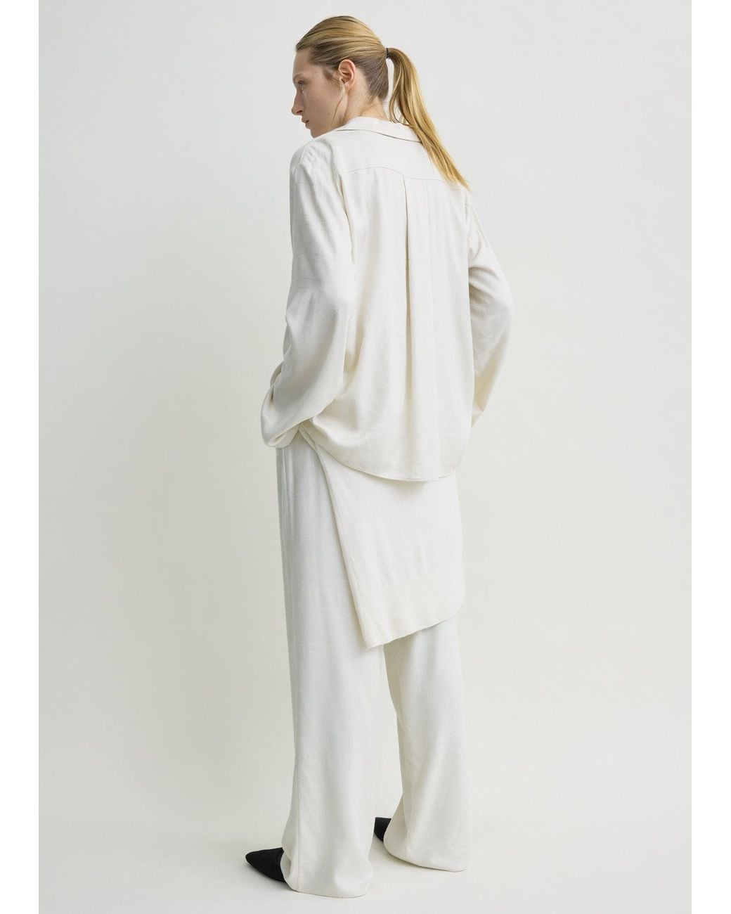 Totême White Monogram Flannel Pj Top