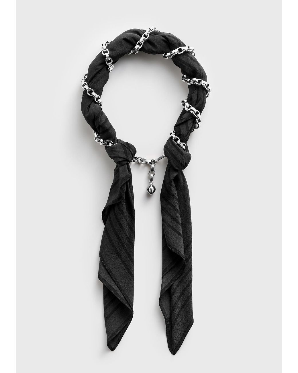 Totême Black Silk Scarf Collar