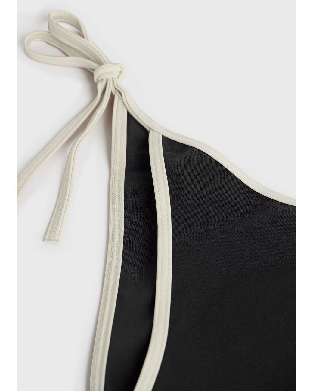 Totême White Stripe Tie Bikini Bottoms