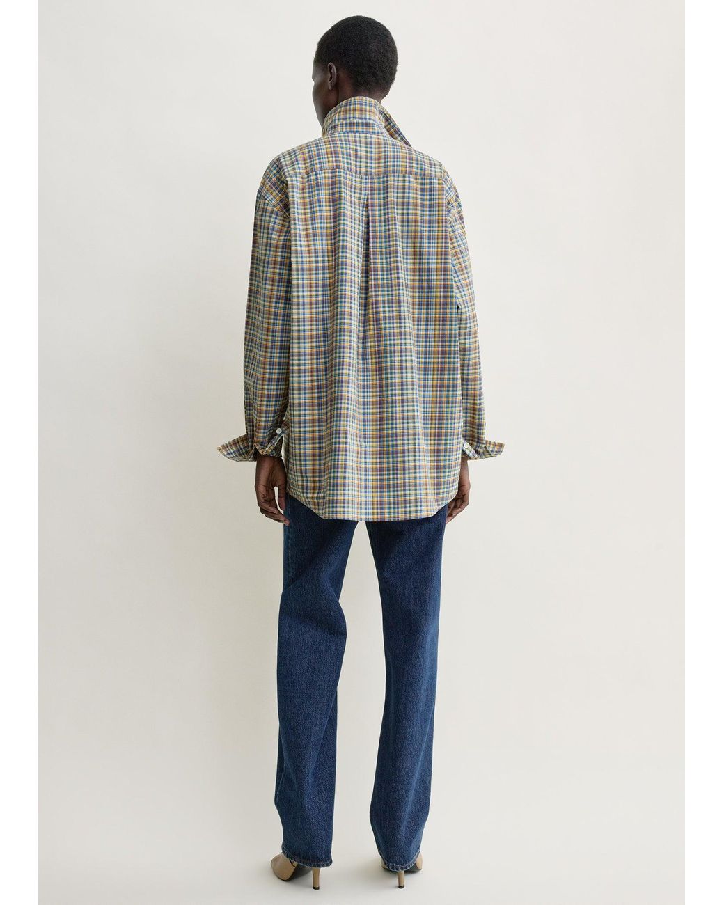 Totême Blue Classic Check Shirt