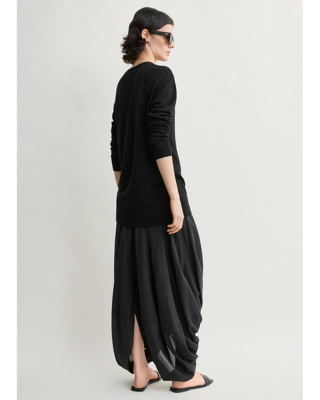 Totême Black Cocoon Skirt