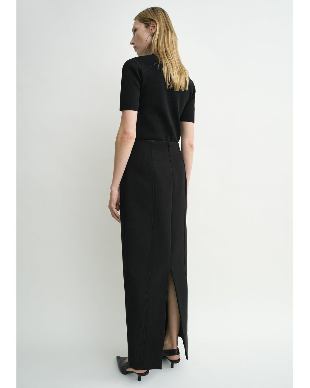 Totême Black Pocket Suit Skirt