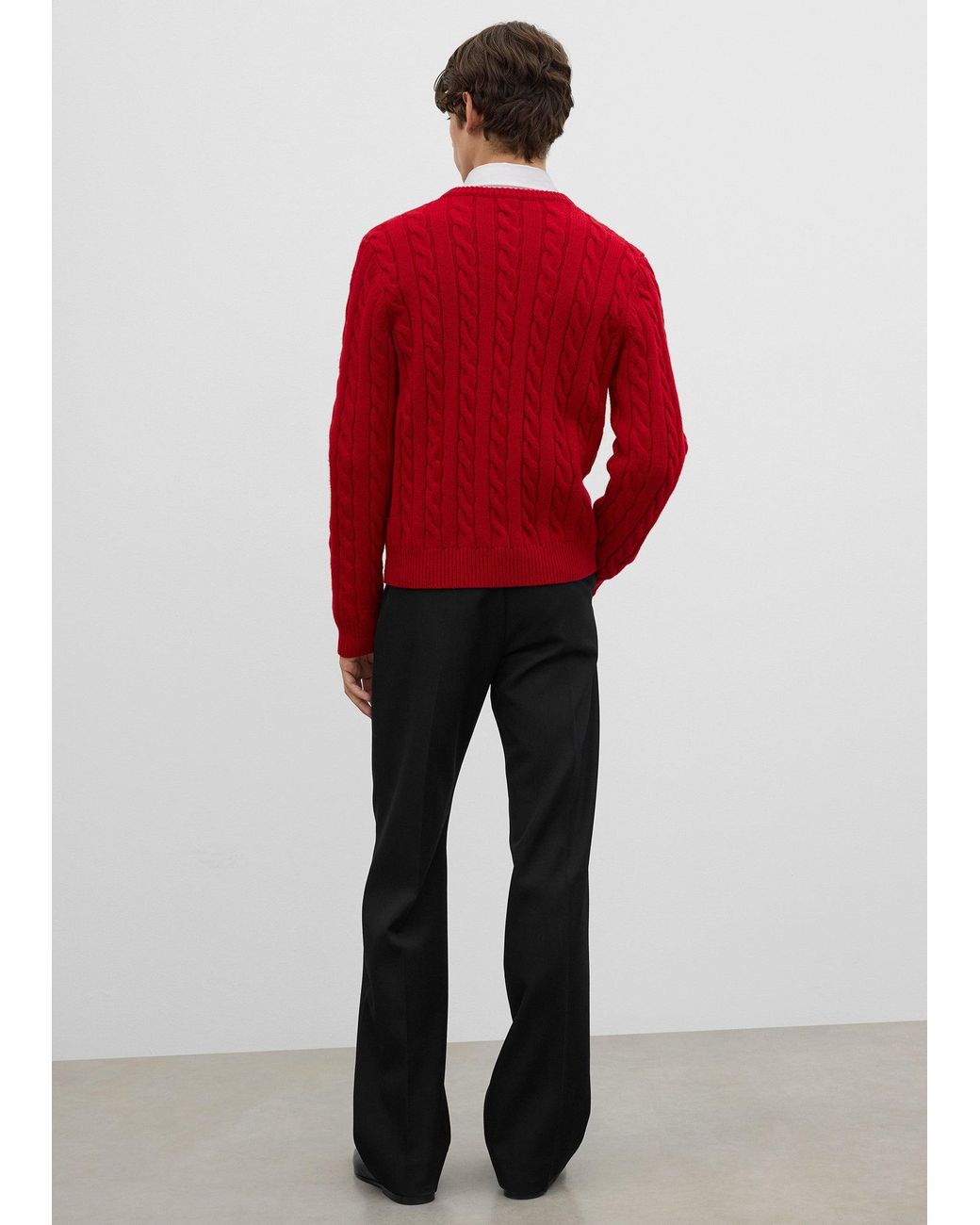 Totême Red Cable Cardigan