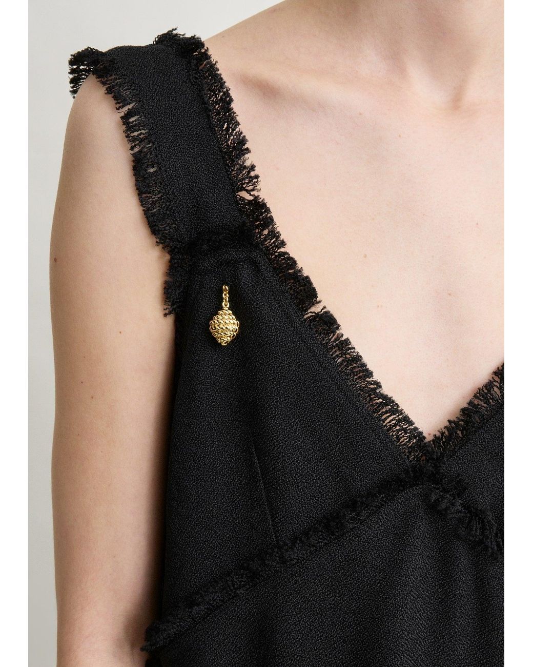 Totême  White V-Neck Raw Slip Dress