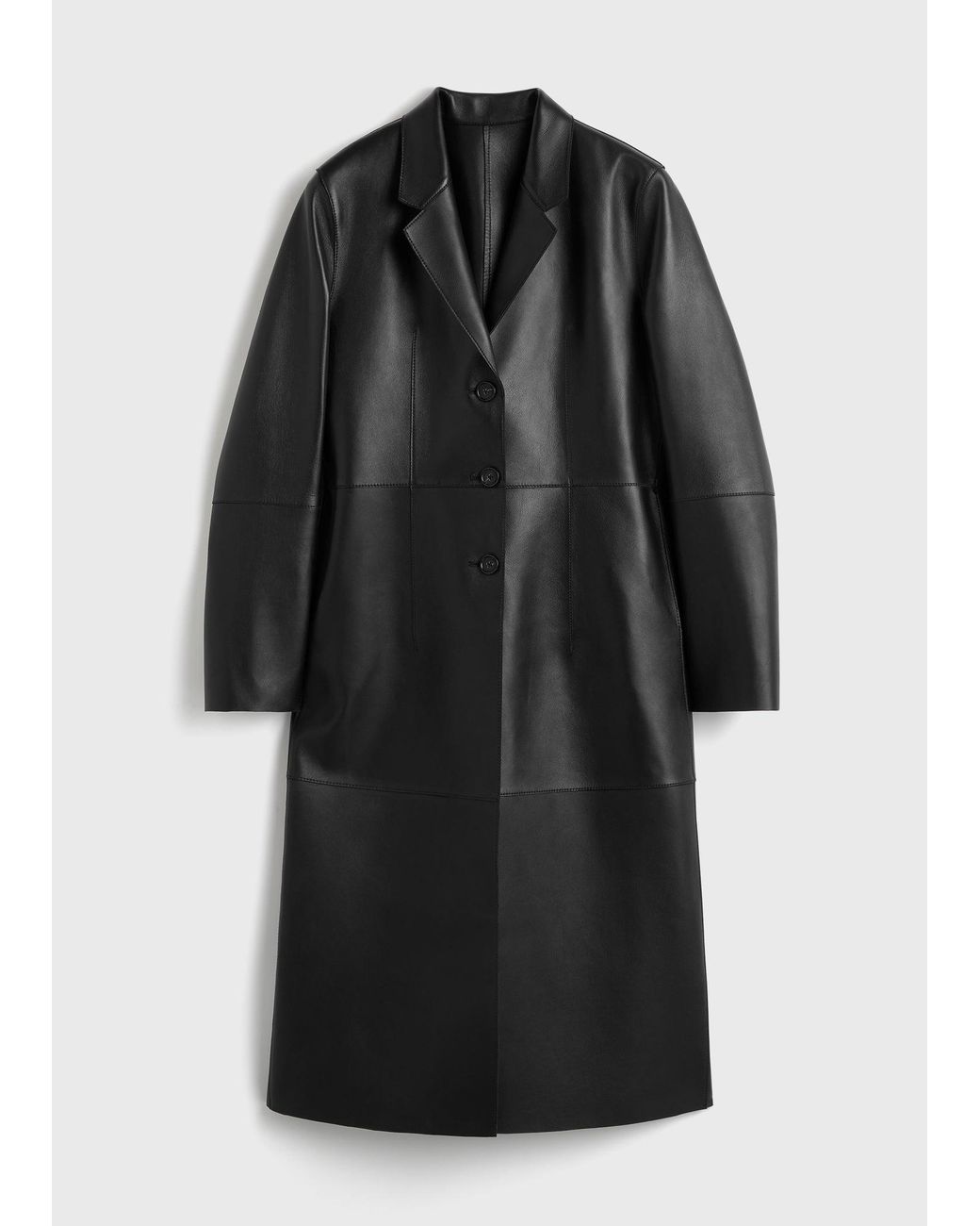 Totême  Black Slim Leather Coat
