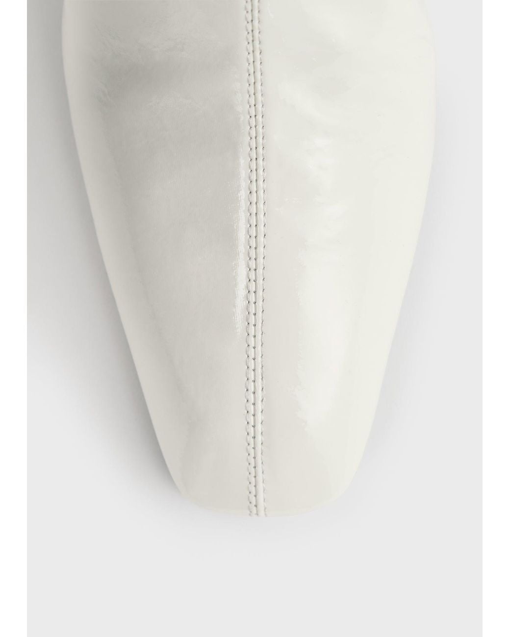 Totême White Bar Mid-Heel Naplack Boots