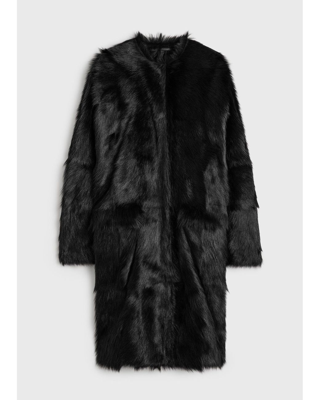 Totême Black Structured Shearling Coat