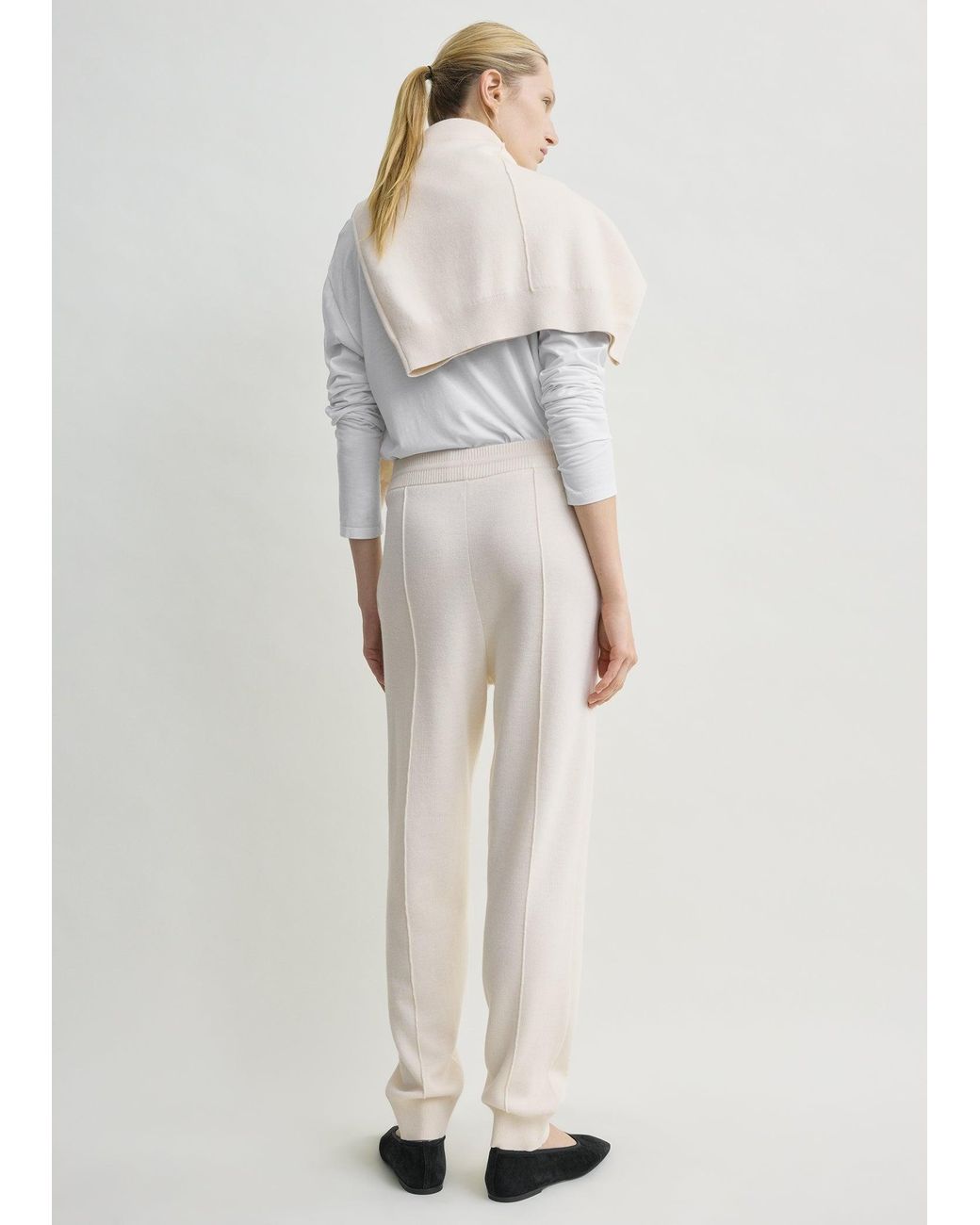 Totême  Natural Pintucked Sweatpants