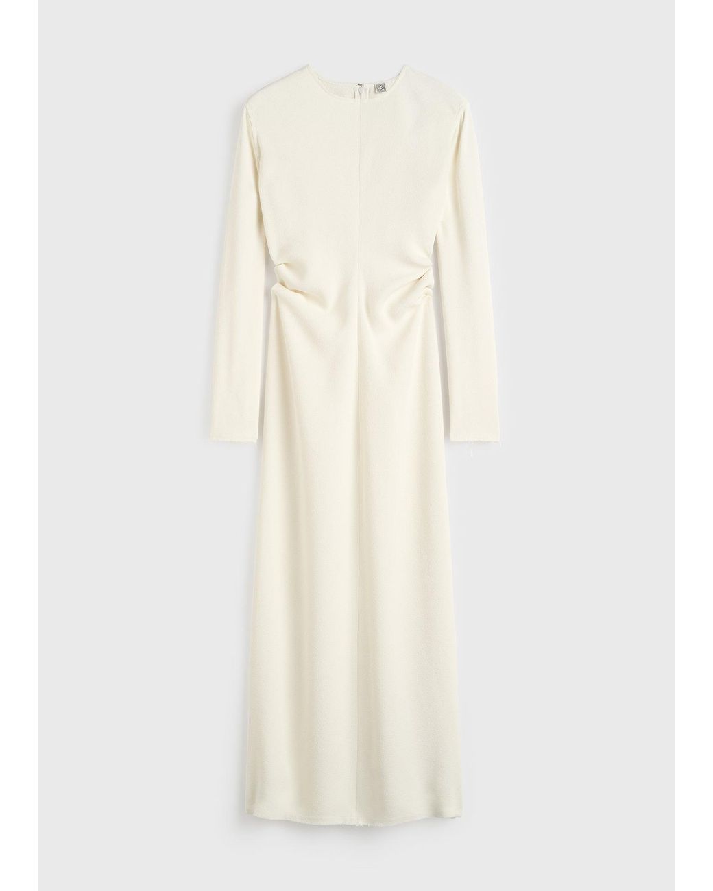 Totême  White Long-Sleeve Slouch Waist Dress