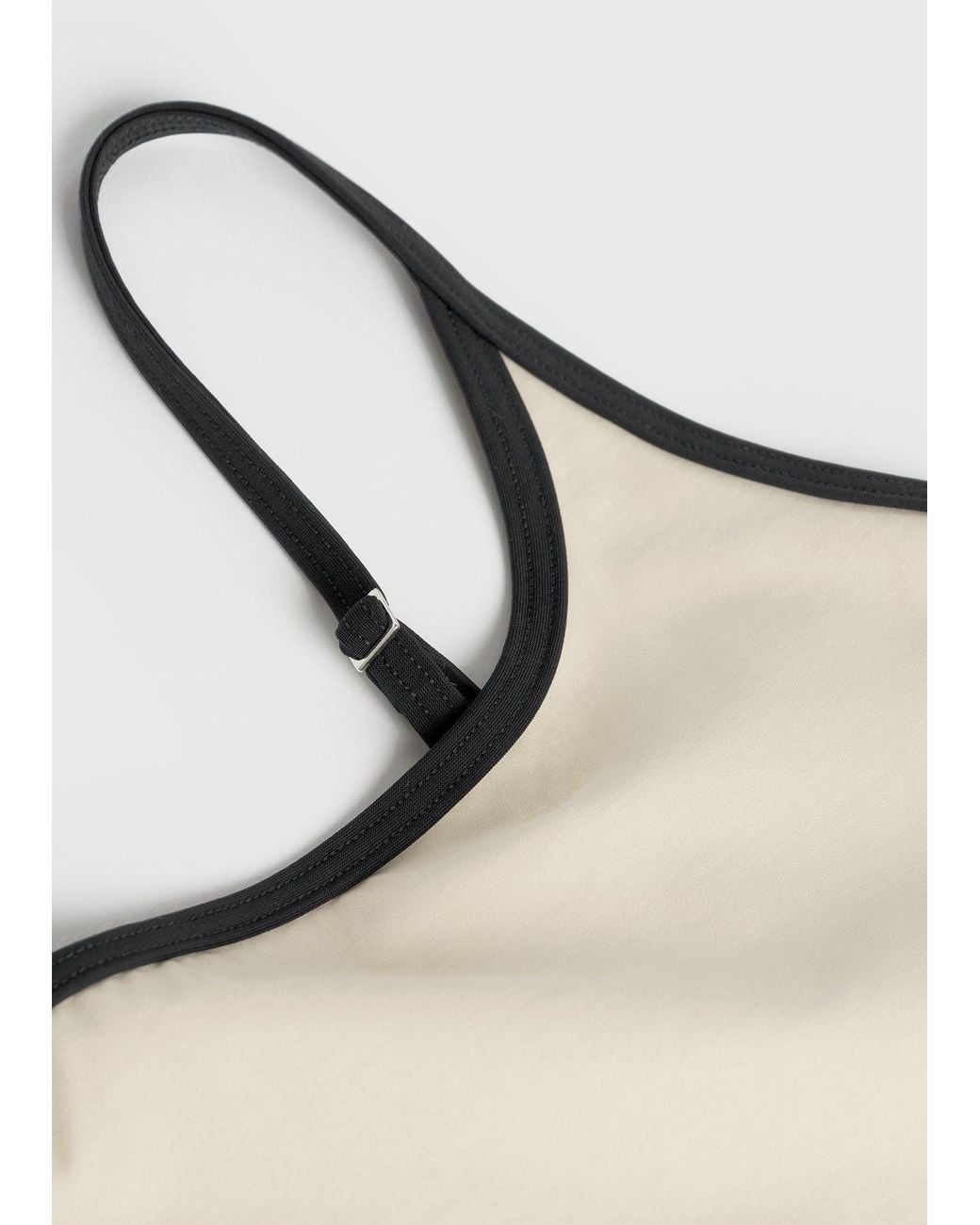 Totême White Stripe Edge Swimsuit