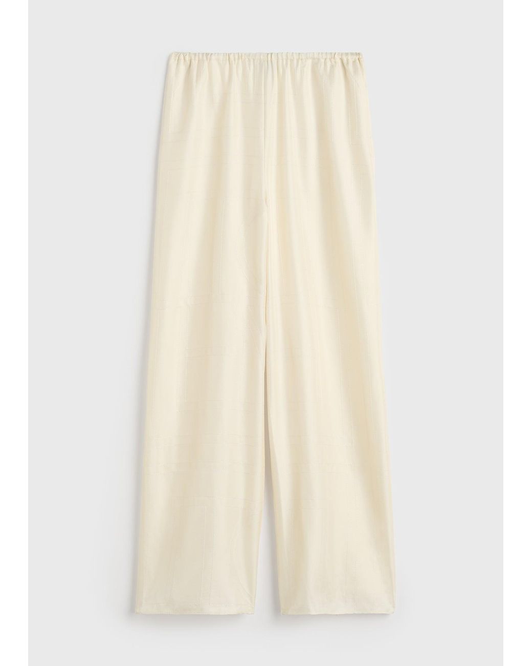Totême Natural Monogram Silk Pj Bottoms