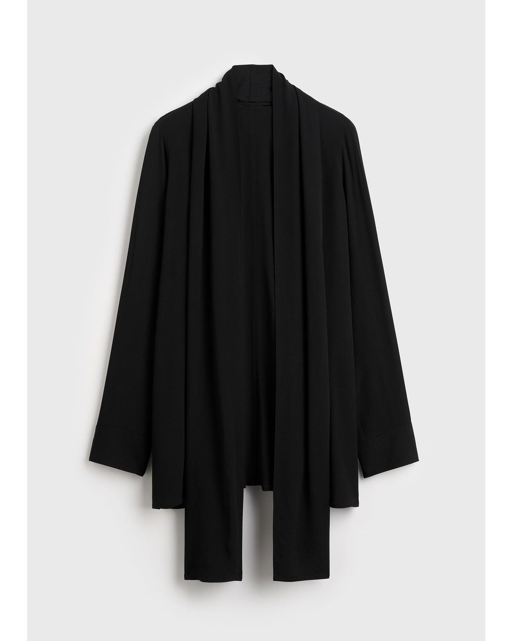 Totême Black Draped Scarf Blouse