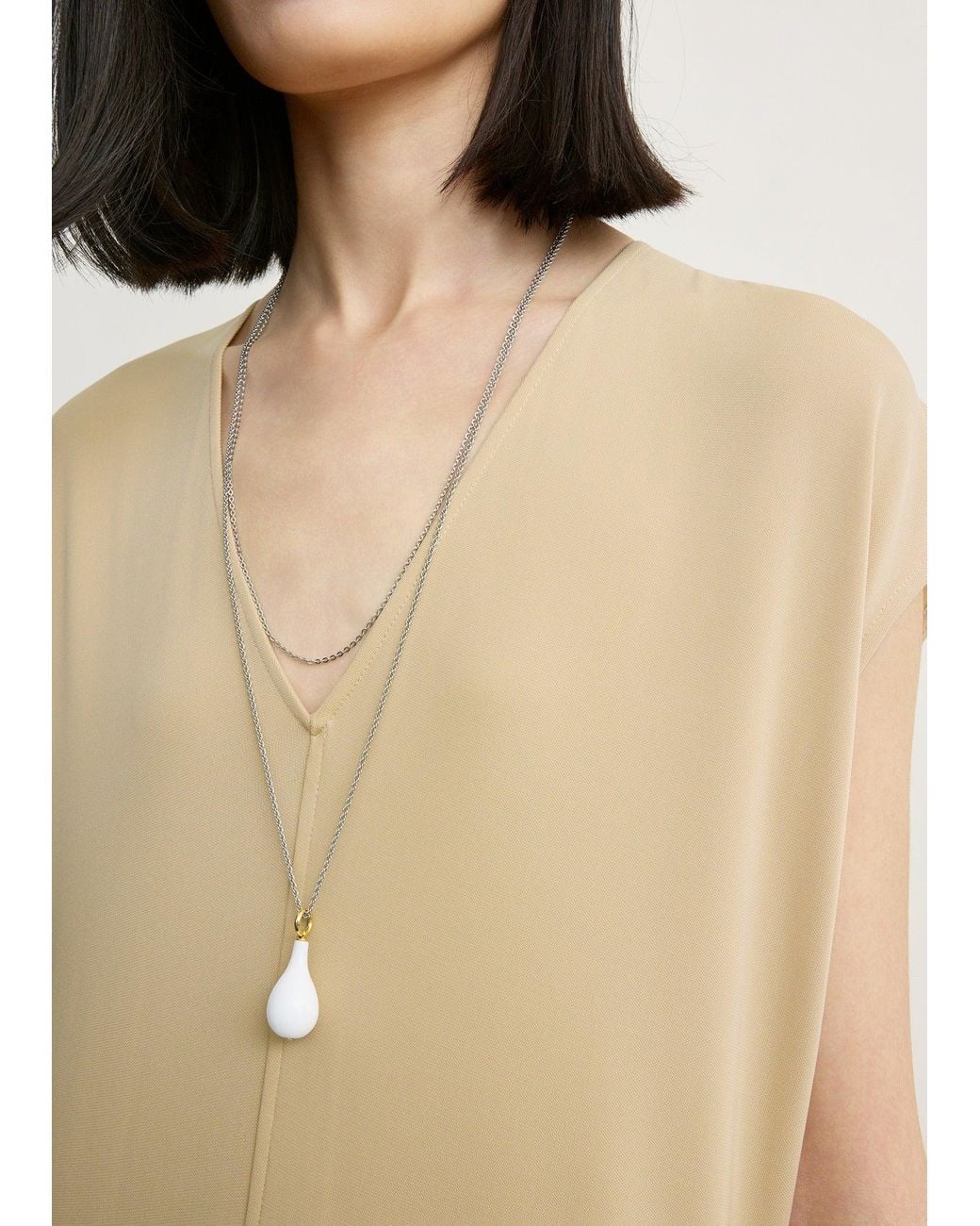 Totême  Natural V-Neck Jersey Dress