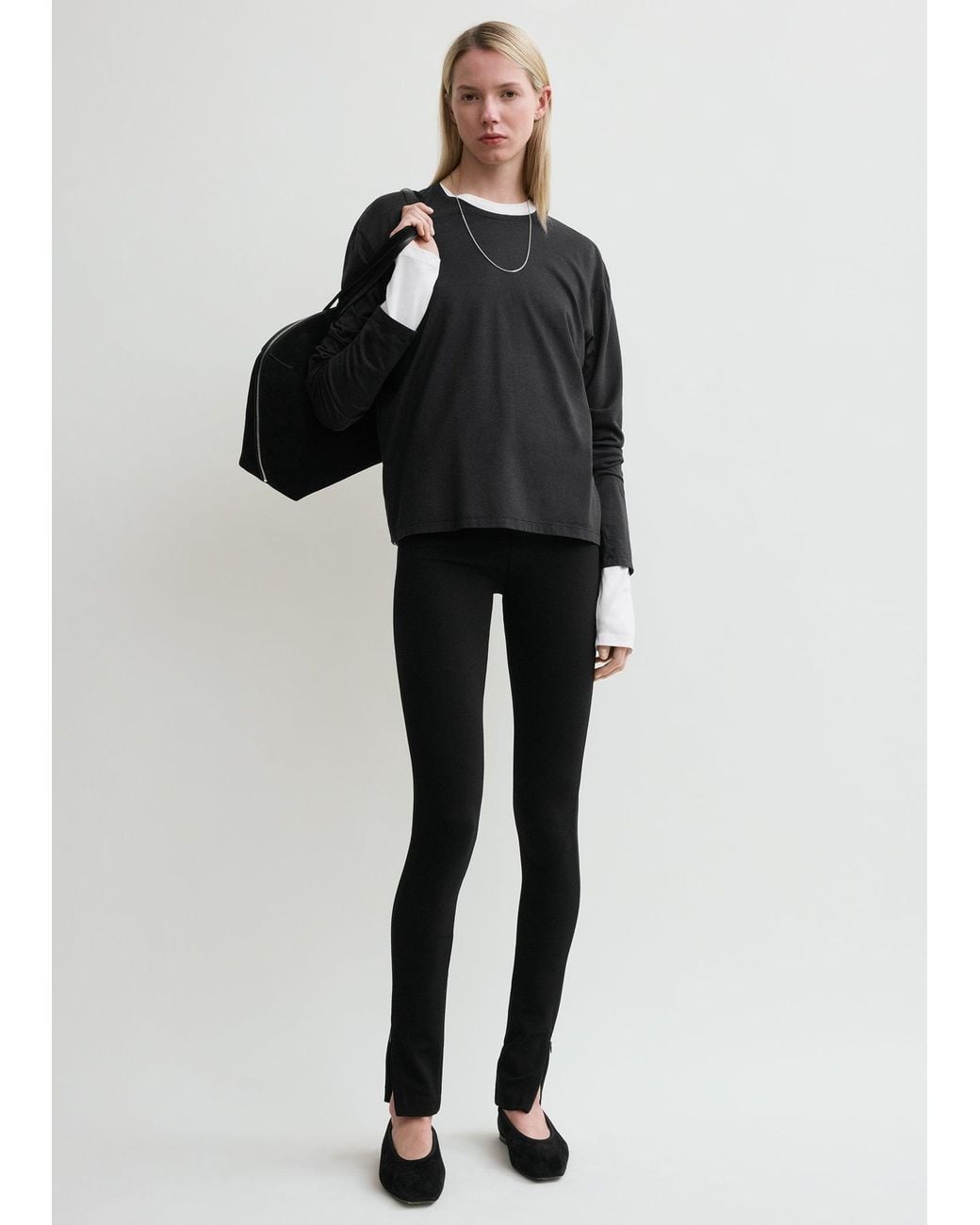 Totême Black Zip Leggings