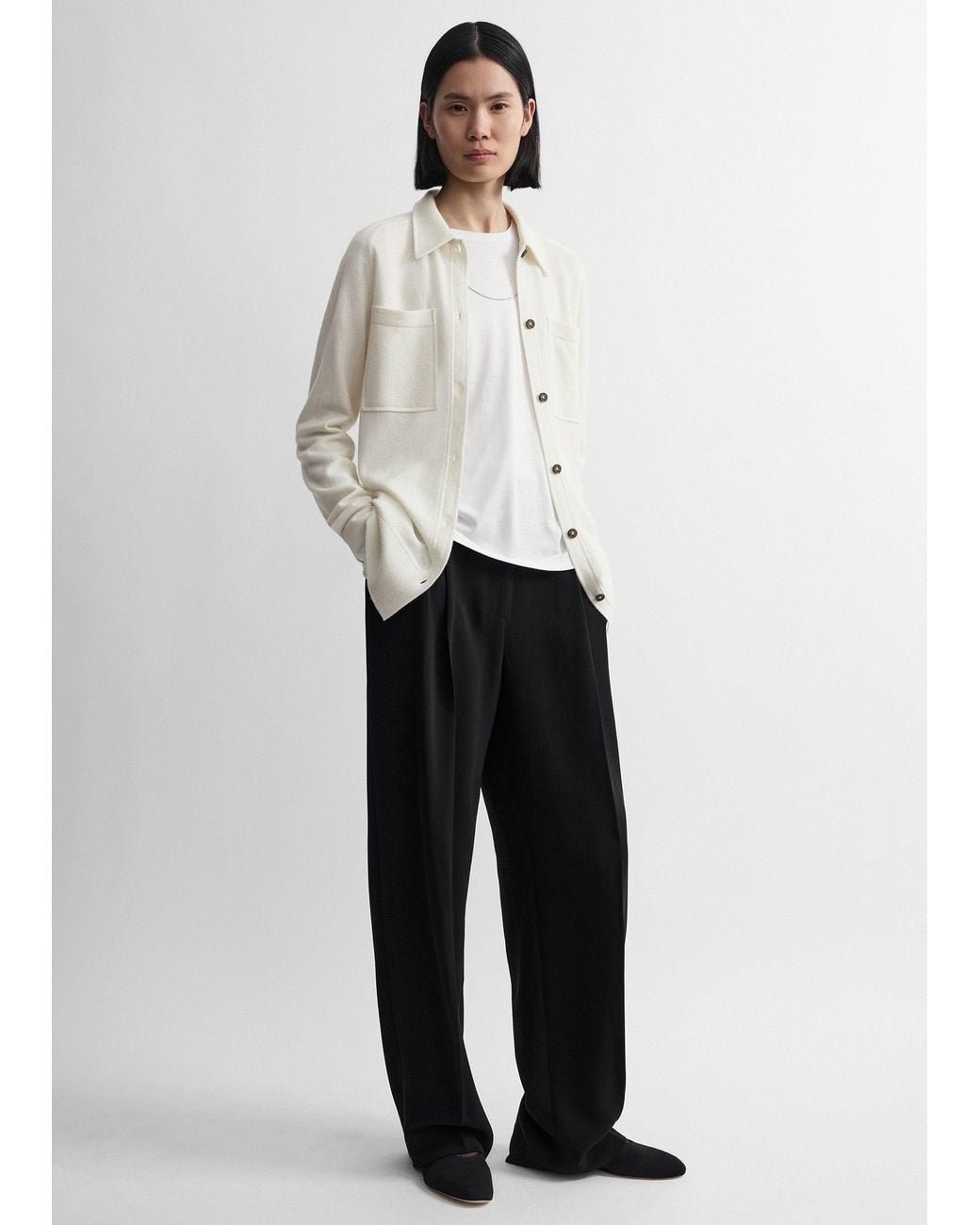 Totême White Cashmere Shirt