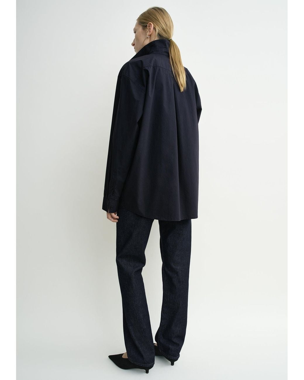 Totême Blue Classic Tumbled Shirt
