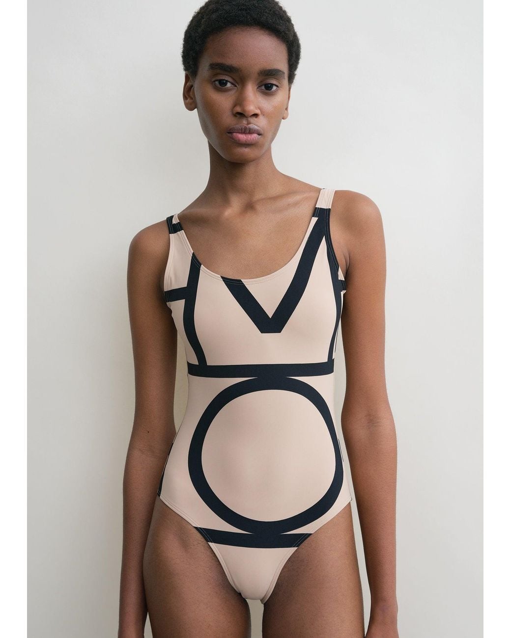 Totême  White Monogram Swimsuit