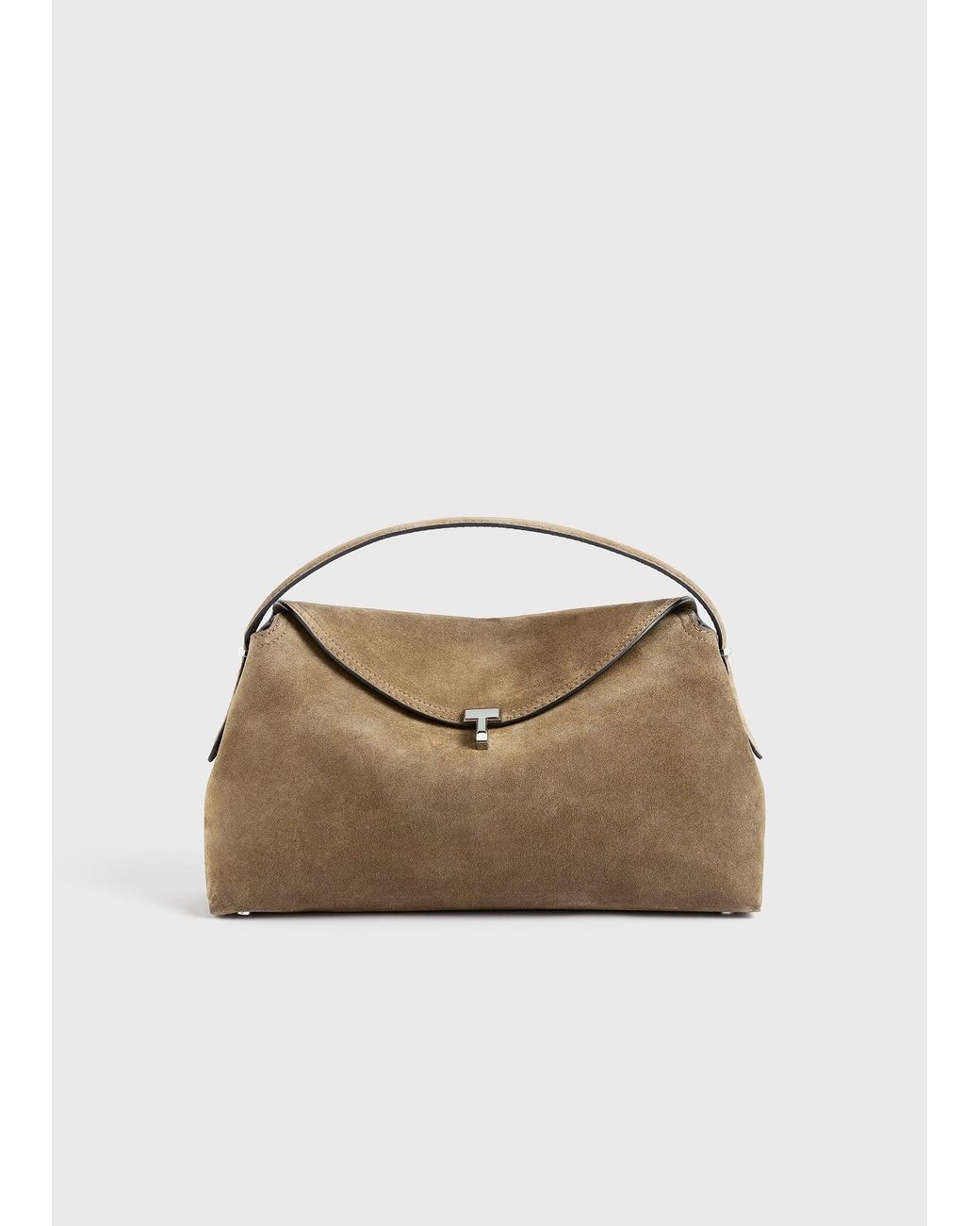Totême Natural T-Lock Suede Top Handle