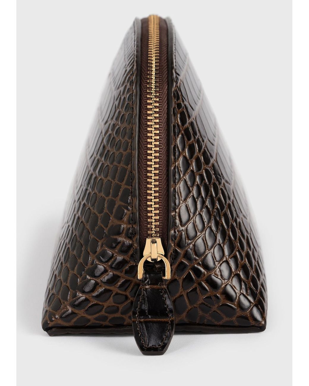 Totême  Black Small Croco-Embossed Day Pouch