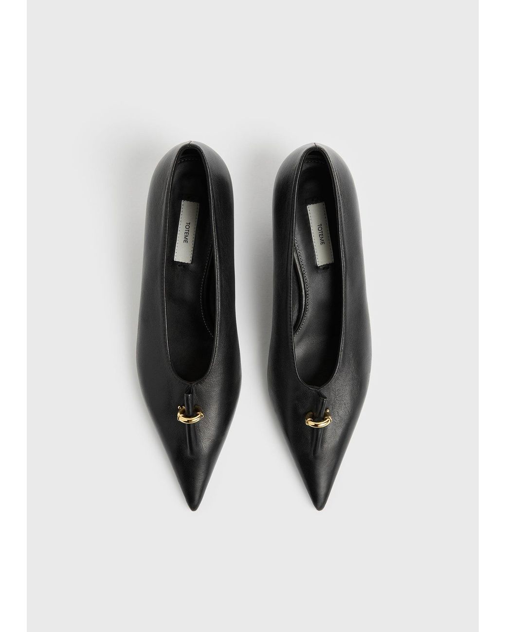 Totême White Pierced Nappa Pumps